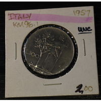 Италия, 100 лир 1957г., UNC