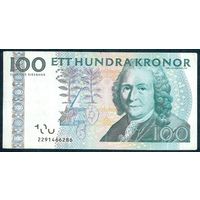 Швеция 100 крон 2000/2001 год. подпись Карл Линней