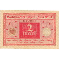 Германия, 2 марки, 1920 г., UNC