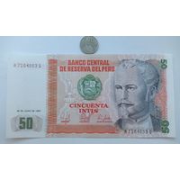 Werty71 Перу 50 инти 1987 UNC банкнота