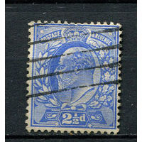 Великобритания - 1902/1913 - Король Эдуард VII 2 1/2P - [Mi.107A] - 1 марка. Гашеная.  (LOT S6)