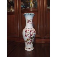 Шикарная Антикварная Напольная ваза .Китай .Ручная роспись, клеймо.