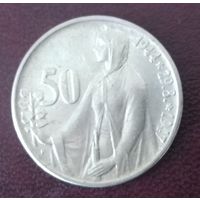 Серебро 0.500! Чехословакия 50 крон, 1947 3 года Словацкому восстанию