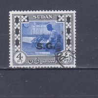 [1321] Британские колонии.Судан 1951. Профессии.Ткач.Надпечатка. Служебная гашеная марка.
