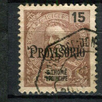 Португальские колонии - Сан Томе и Принсипи - 1902 - Надпечатка PROVISORIO на 15R - [Mi.83] - 1 марка. Гашеная.  (Лот 104AW)