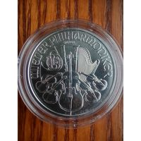 1.50 евро Австрия филармоникер 1 унция серебра