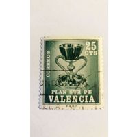 Испания  1968 налог.марка
