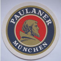 Подставка под пиво Paulaner /Германия/. Вар.1.