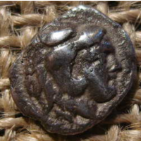 Греция. царя Фракии  LYSIMACHOS (297-281г.доН.Э.) серебряная Hemidrachm