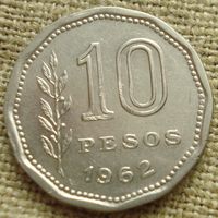 10 песо 1962 Аргентина