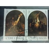 1983 Сан-Томе и Принсипи 823/B122 Живопись / Рембрандт, сцепка