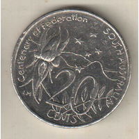 Австралия 20 цент 2001 Южная Австралия