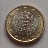 1 евро, Сан-Марино 2009 г., AU