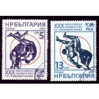 2 марки 1987 год Болгария Борьба 3563-3564