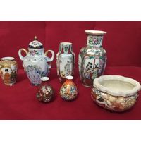 Старинные фарфоровые вазы. Китай, Япония. Из личной коллекции. Одним лотом.