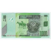 Конго 1000 франков 2020 год. UNC