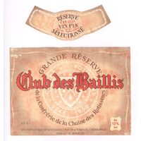 257 Этикетка Вино Club des Baillis Морокко
