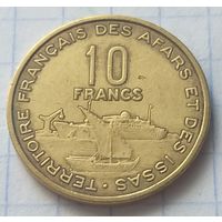 Французские афар и исса 10 франков, 1975     ( П-10-6 )