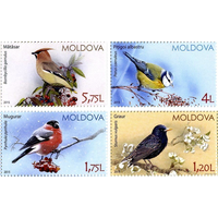 Молдова 2015, (559) Фауна. Птицы. Флора, 4 марки **