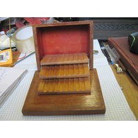 Шкатулка-сигаретница деревянная 7,5х15,5х13 см.