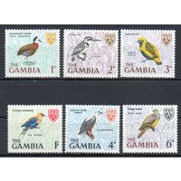 Птицы Гамбия 1966 год 6 марок