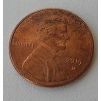 1 цент США 2015 г.в. D