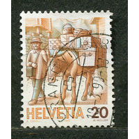 Доставка почты на мулах. Швейцария. 1987