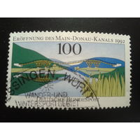 Германия 1992 водный канал, мост Михель-0,7 евро гаш