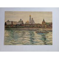 1957. Купецио. Московский Кремль. Вид Кремля со стороны Москвы-реки