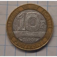 Франция 10 франков 1989г.km964.1