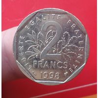 Франция 2 франка 1998