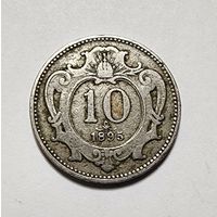 Австрия 10 геллеров, 1895