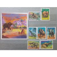Танзания. 1991г. Фауна. Слоны.