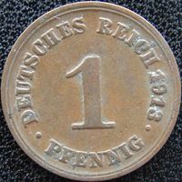 YS: Германия, Рейх, 1 пфенниг 1913F, KM# 10 (1)