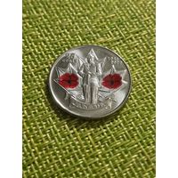 Канада 25 центов 2010 г.( 65 лет победе во Второй Мировой войне )