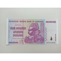 Зимбабве. 500 000 000 долларов (образца 2008 года UNC)