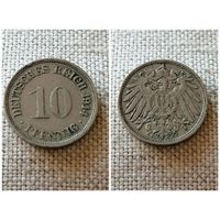 Германия 10 пфеннигов 1914 F