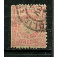 Бразилия - 1893 - Аллегория Республики 100R - (есть тонкое место) - [Mi. 102] - полная серия - 1 марка. Гашеная.  (Лот 83BW)
