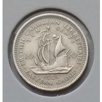 Карибские острова (Восточные Карибы) 10 центов 1965 г. В холдере