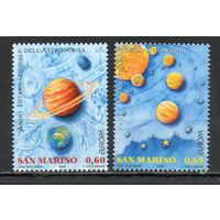 Европа Астрономия Сан-Марино 2009 год серия из 2-х марок