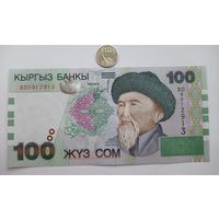 Werty71 Киргизия 100 сом 2002 UNC банкнота Кыргызстан