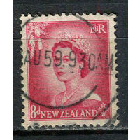 Новая Зеландия - 1953/1954 - Королева Елизавета II 8Р - [Mi.339] - 1 марка. Гашеная.  (LOT EX46)-T10P32