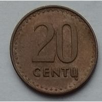 Литва 20 центов 1991 г.