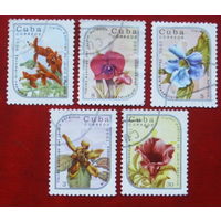 Куба. Цветы. ( 5 марок ) 1986 года. 8-16.