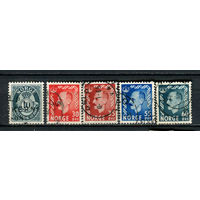 Норвегия - 1950/1952 - Король Хокон. Почтовый рожок - 5 марок. Гашеные.  (Лот 7Bi)