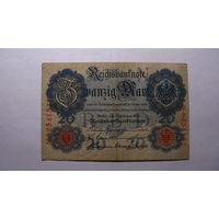 Германия Ro47b. 20 марок 1914 г. (7 цифр в номере )