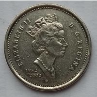 Канада 25 центов 2002 г. 1952-2002. 50 лет правления Королевы Елизаветы II