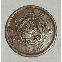Япония, 2 Сена 1876 квадро чешуйки