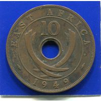 Британская Восточная Африка 10 центов 1949