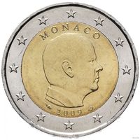 2 евро 2009 Монако UNC из ролла